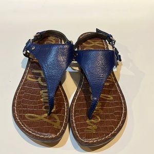 Sam Edelman blue leather sandals 5.5